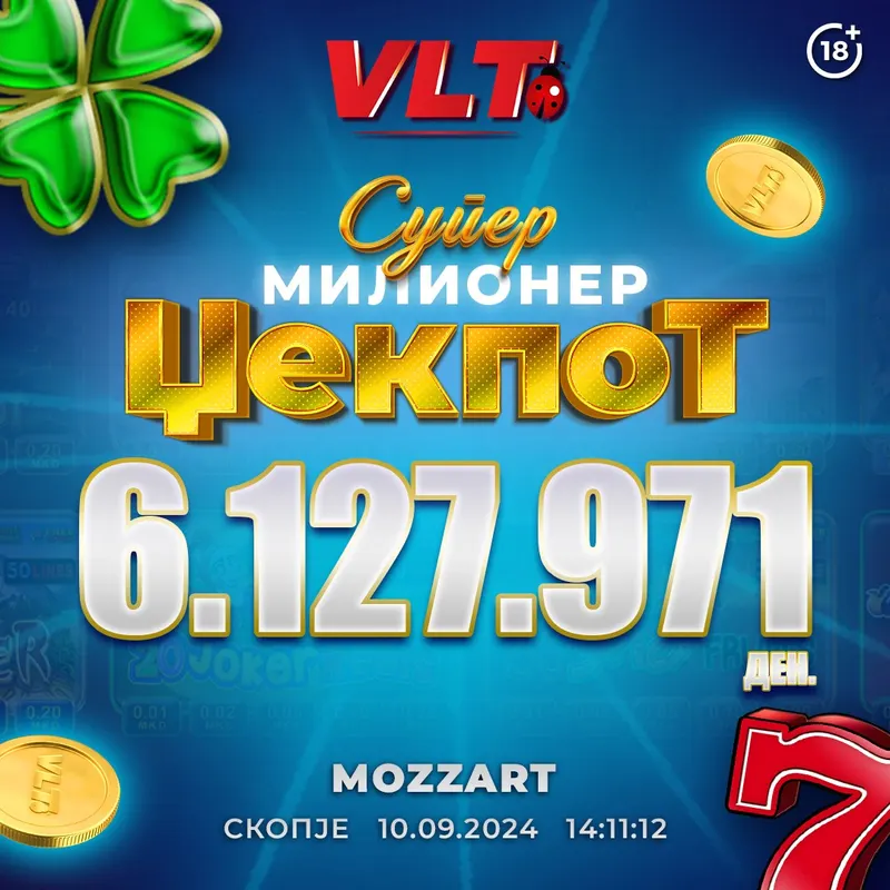 СРЕЌНИ ВЛТ ВЕСТИ: Ф.С. ОСВОИ СУПЕР МИЛИОНЕР ВРЕДЕН 6.127.971 ДЕНАРИ